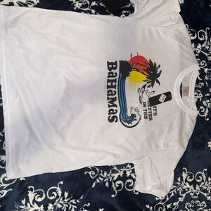 Legacy White Bahamas Graphic Tee with Sunset Print